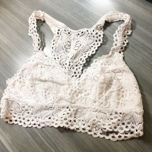 Cream Racerback Bralette